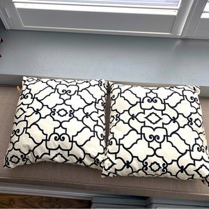 2Pk Decorative throw pillows: